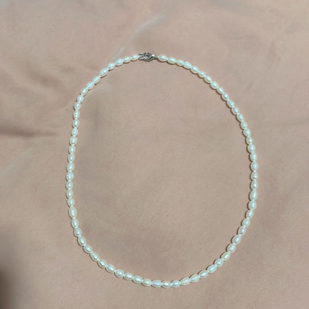 STERLING SILVER PEARL NECKLACE